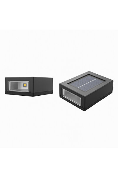 BLMAG Set of 2 solar wall lamps with light sensor and warm lighting