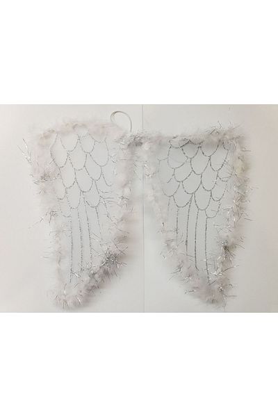 CONAHOME White Otrish Lace Tulle Fairy Wing and Fairy Crown Set 45X40 cm