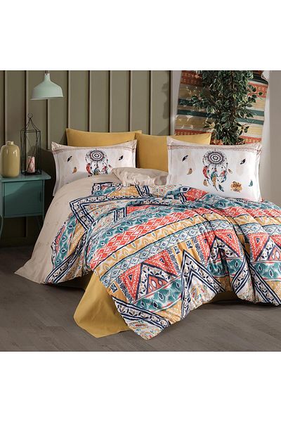Pucioasa Ranforce Clasy King Size Bed Linen (Boho)