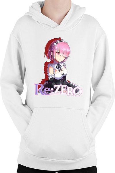 OEM Re Zero RAM Maiden Strongest Sister Demon Otaku Japan Kids Hoodie
