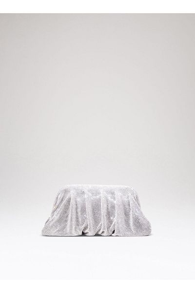 Benedetta Bruzziches Venus La Grande – Silver Handbag with Crystal Detail