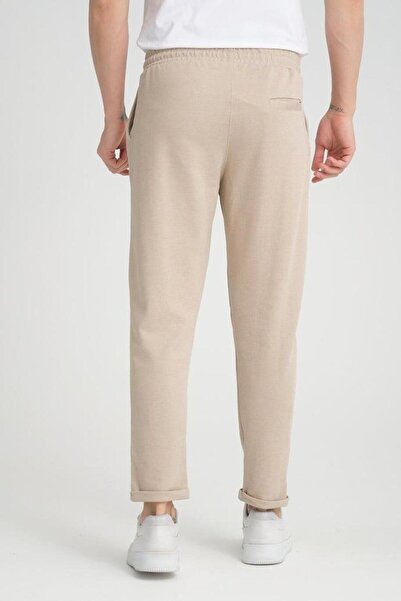 Valiberta Premium Oxford Knitted Regular Fit Double Leg Men's Trousers - Beige