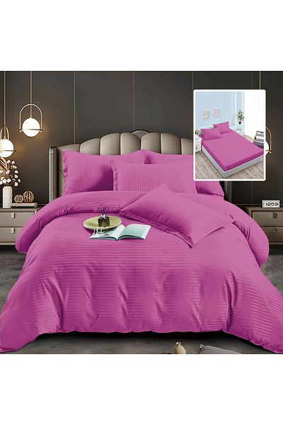 Pucioasa Damask-Polycotton Bed Linen 6 Pieces With Cover (6Dph28)