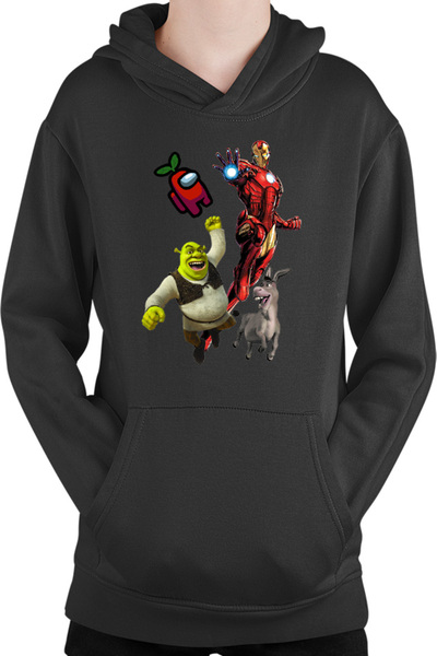 OEM Hanorac copii Ironman Shrek Among Us Flying Space