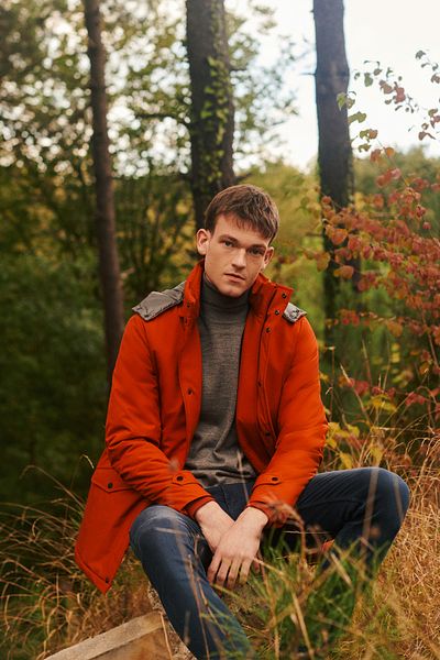AC&Co / Altınyıldız Classics Men's Tile Standard Fit Regular Cut Hooded Cold Proof Winter Coat