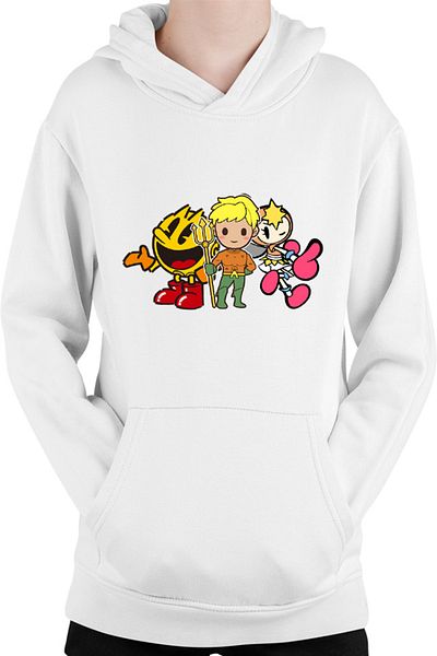 OEM Aquaman Pac Man Bubble Bomberman Lady Action Kids Hoodie