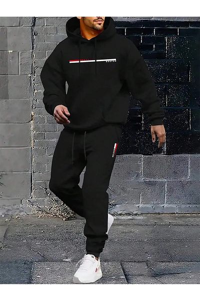 DAXİS Sportwear Company MEN'S PRINTED HOODED Tracksuit