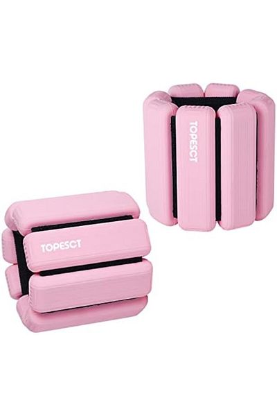 TopEsct Adjustable Wrist Weights - Set of 2 (1lb Each) | Wearable Wrist & Ankle Weights Bracelet for