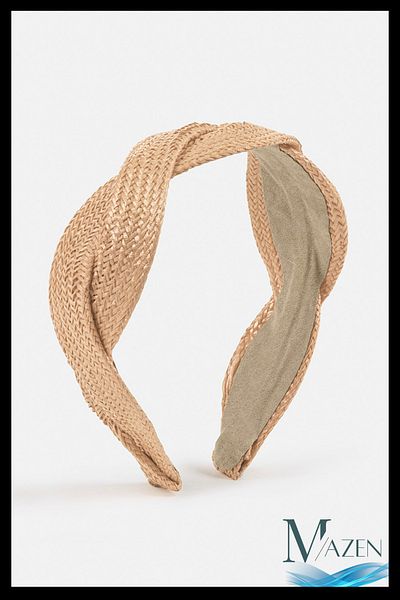 MAZEN Knitted Straw Crown |   Thick Model |   Women's Hair Accessory |   For Daily and Stylish Use