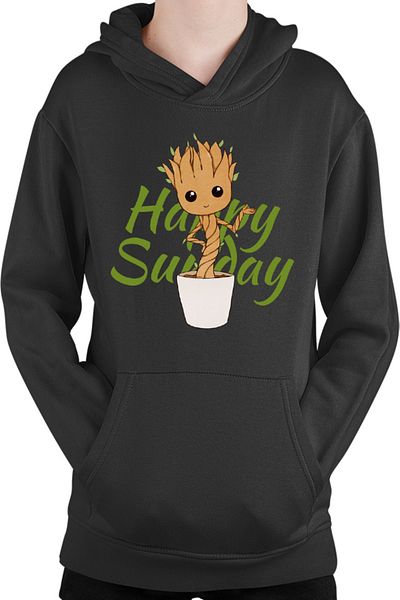OEM Baby Groot Sunday Happy Marvel DC Happy Smile Kids Hoodie