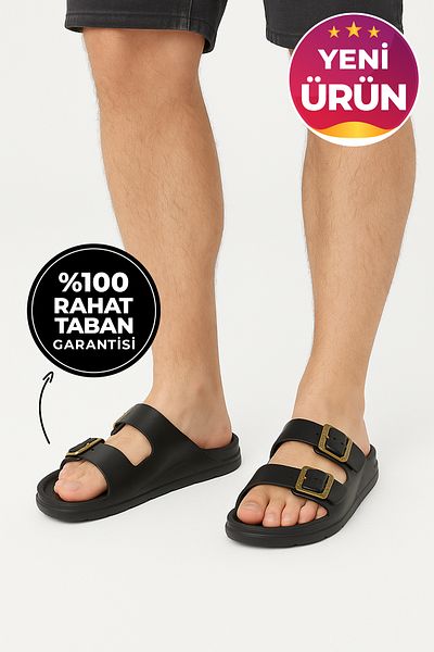 Beınsteps Men's Slippers Eva Comfortable Sole Beach Bathroom Daily Men's Slippers