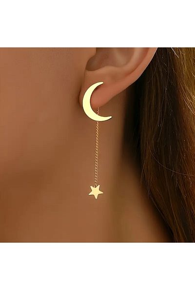 Atılgan Grp Ayyıldız Long Dangle Earrings