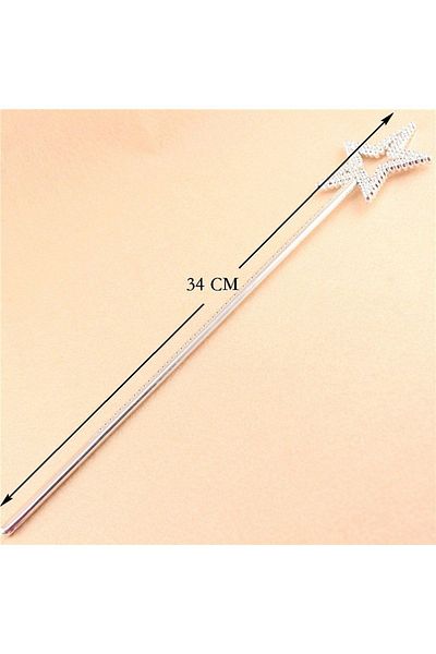 CONAHOME Star Model Fairy Wand Angel Wand Princess Wand Metallized Silver Color
