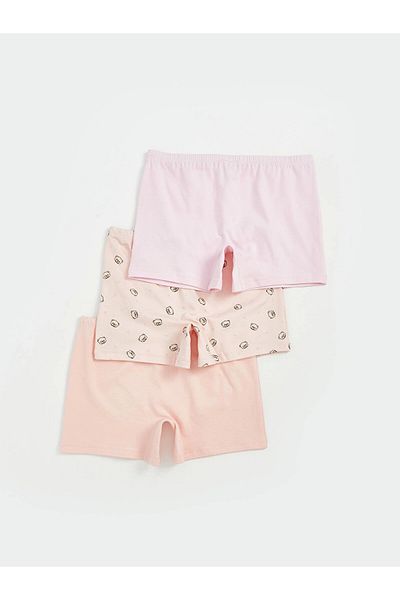 LC Waikiki Lcw kids pink bear teddy Printed girl child boxer 3-pack