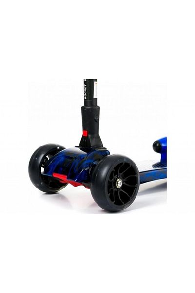 OEM Trotinetă pentru copii cu 3 roți, lumini LED, sunete și abur, design pliabil, model Flame Rider