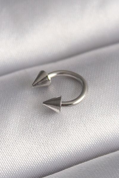 CONAHOME 316L Steel Silver Color Ring Nail Model Piercing for Women - Tj-Pr1366