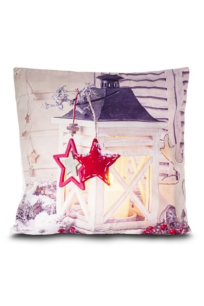 shumee Poszewka LED na poduszkę 40x40 Lampion Biały