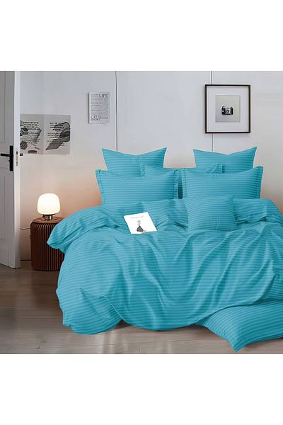 Pucioasa Horeca Damask Bed Linen (Thick) - Turquoise - One Person