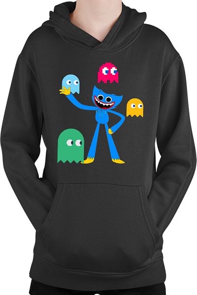 OEM Huggy Wuggy Pac Man Ghost NPC Horror Game Kids Hoodie
