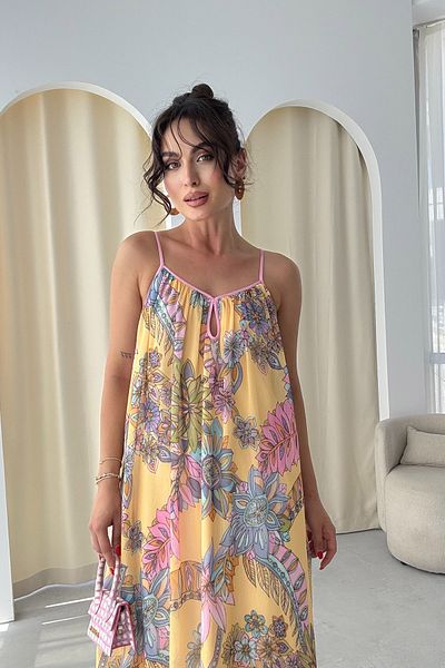 Seda Yalçın Atelier Zr Design Floral Dress with Rope Strap