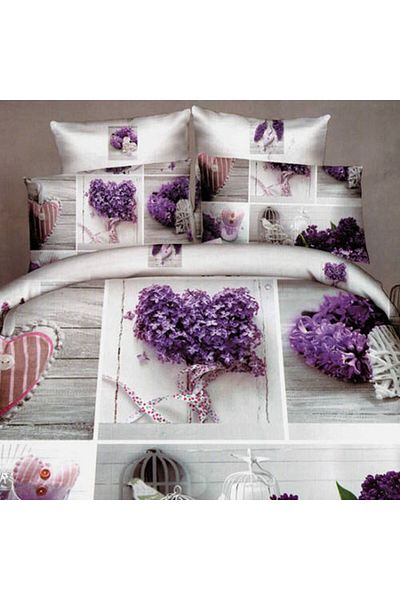 Pucioasa 3D Digital Print Bedding (Lilac 2)