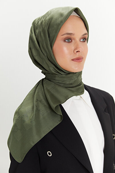 Setrms Dama Desenli Logolu Eşarp