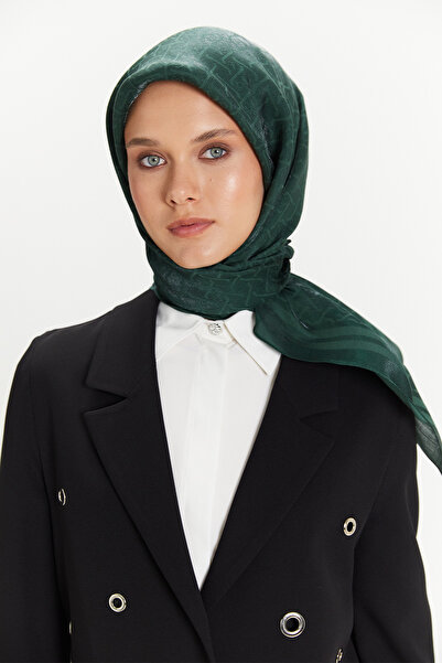 Setrms Çerçeveli Monogram Eşarp