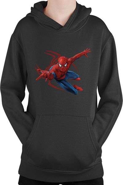 OEM Spiderman Logograph Web Jump Marvel Stan Kids Hoodie
