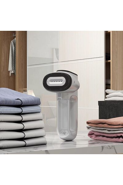 Tradeo Portable Handheld Garment Steamer Iron, 95ml Removable Water Tank, Vacuum Suction Technology, White