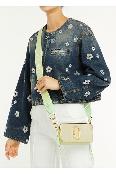 Marc Jabobs The Snapshot Green Beige Women's Leather Bag