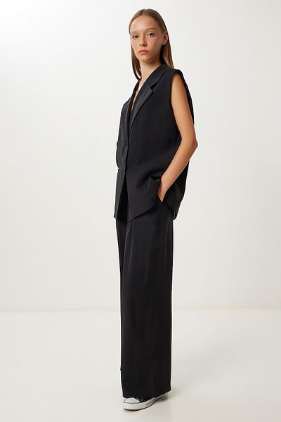Lovelyİstanbul Woven Vest Pants Suit Lrv0118 Black