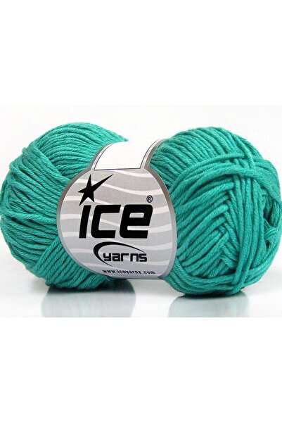 Ice yarns 8x50 جرام. خيوط صيفية للأطفال من القطن والأكريليك باللون الأخضر الز...
