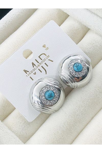 DS DİAMONDSHOP Earring Zircon Stone Nail Model New Season Bykp-202507223