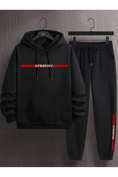 DAXİS Sportwear Company MEN'S PRINTED HOODED Tracksuit