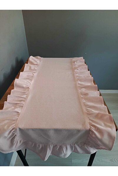 MZN Home Fırfırlı Natural Keten Runner 40x110