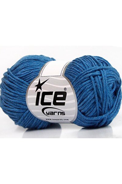 Ice yarns 8x50 جرام. بيبي سمر دي كيه قطن، أكريليك دينم أزرق للأطفال، خيوط صيف...