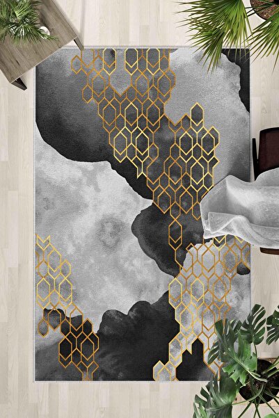 Monnhein Covor lavabil cu bază anti-alunecare – Covor modern cu imprimare dig...