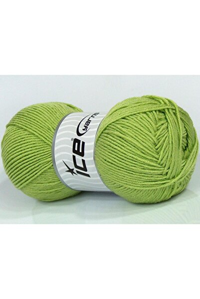 Ice yarns (4 قطع 100 جرام) عبوة من 4 قطع من بيبي دريم باللون الأخضر الفاتح