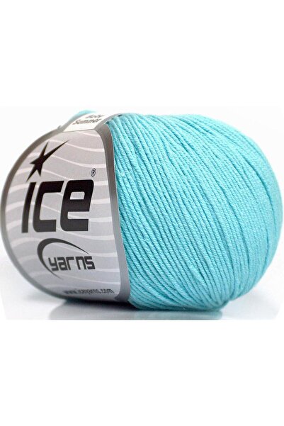 Ice yarns 8x50 جرام. خيوط صيفية للأطفال من الأكريليك والقطن، خيوط زرقاء فاتحة...