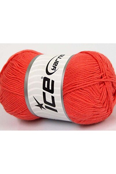 Ice yarns 4x100 جرام. خيوط بامبو بيبي من الخيزران بلون السلمون الداكن، خيوط ص...