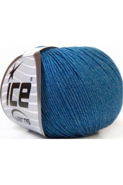 Ice yarns 8x50 جرام. بيبي سمر أكريليك، قطن دنيم أزرق للأطفال، خيوط صيفية، قطن