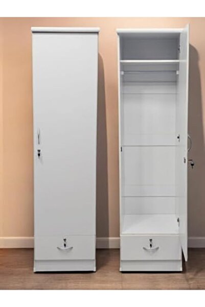 INFINI HOMES Single Door Wooden Wardrobe, Cabinet, Cupboard Of Engineered Wood With 1 Drawer Perfect