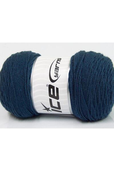 Ice yarns 2×200 جرام. خيوط شتوية باللون الأزرق الداكن من ساڤر، خيوط مسطحة، مص...