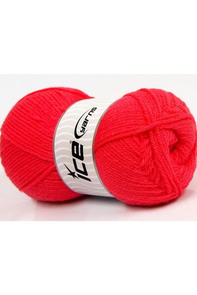 Ice yarns (4 قطع 100 جرام) مجموعة من 4 قطع من الأكريليك المفضل باللون الوردي ...