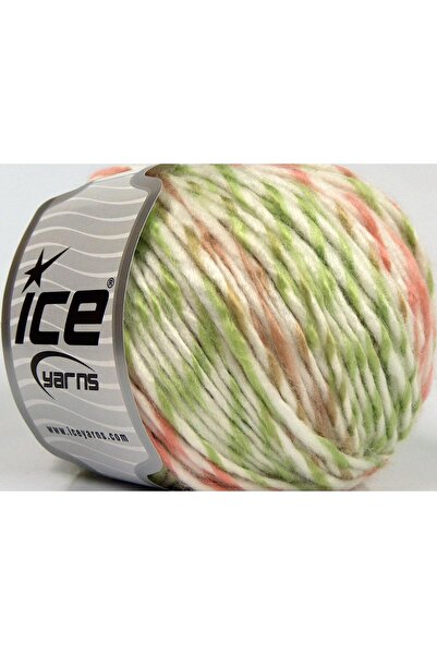 Ice yarns 8x50 جرام. صوف بيبي تويست، أخضر أكريليك، أبيض، شعر الجمل، سلمون شتو...