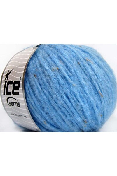 Ice yarns 8X50Gr. Softair Tweed Viscose, Acrylic Blue Winter, Dotted, Flat Th...