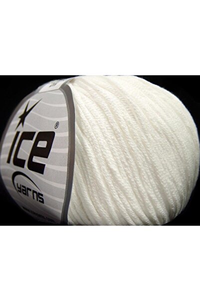 Ice yarns 8x50 جرام. خيوط صيفية للأطفال من القطن والأكريليك باللون الأبيض، خي...