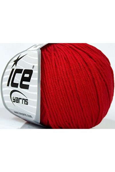 Ice yarns 8x50 جرام. خيوط صيفية للأطفال من القطن والأكريليك باللون الأحمر الد...