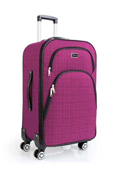 louisiana polo Orta Boy 4 Teker Kumaş Valiz Pembe 1081