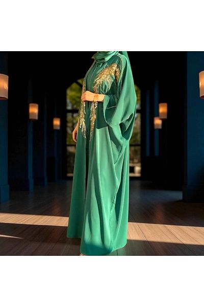 VİP SECRET Medina μεταξωτό ύφασμα κρεπ Γυναικείο βραδινό φόρεμα Kaftan νυφικό αρραβώνων